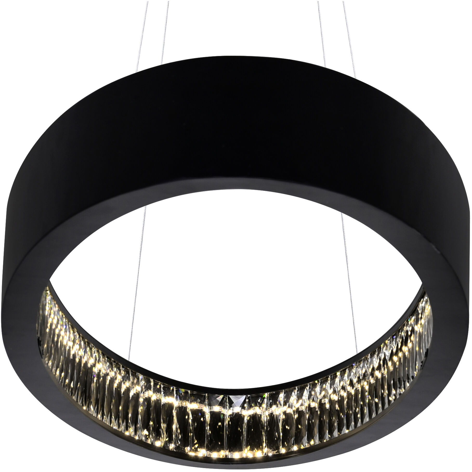 Rosalina LED 42 inch Matte Black Down Chandelier Ceiling Light