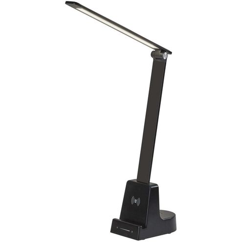 Cody 17.75 inch 10 watt Matte Black Wireless Charging Desk Lamp Portable Light, with Smart Switch, Simplee Adesso
