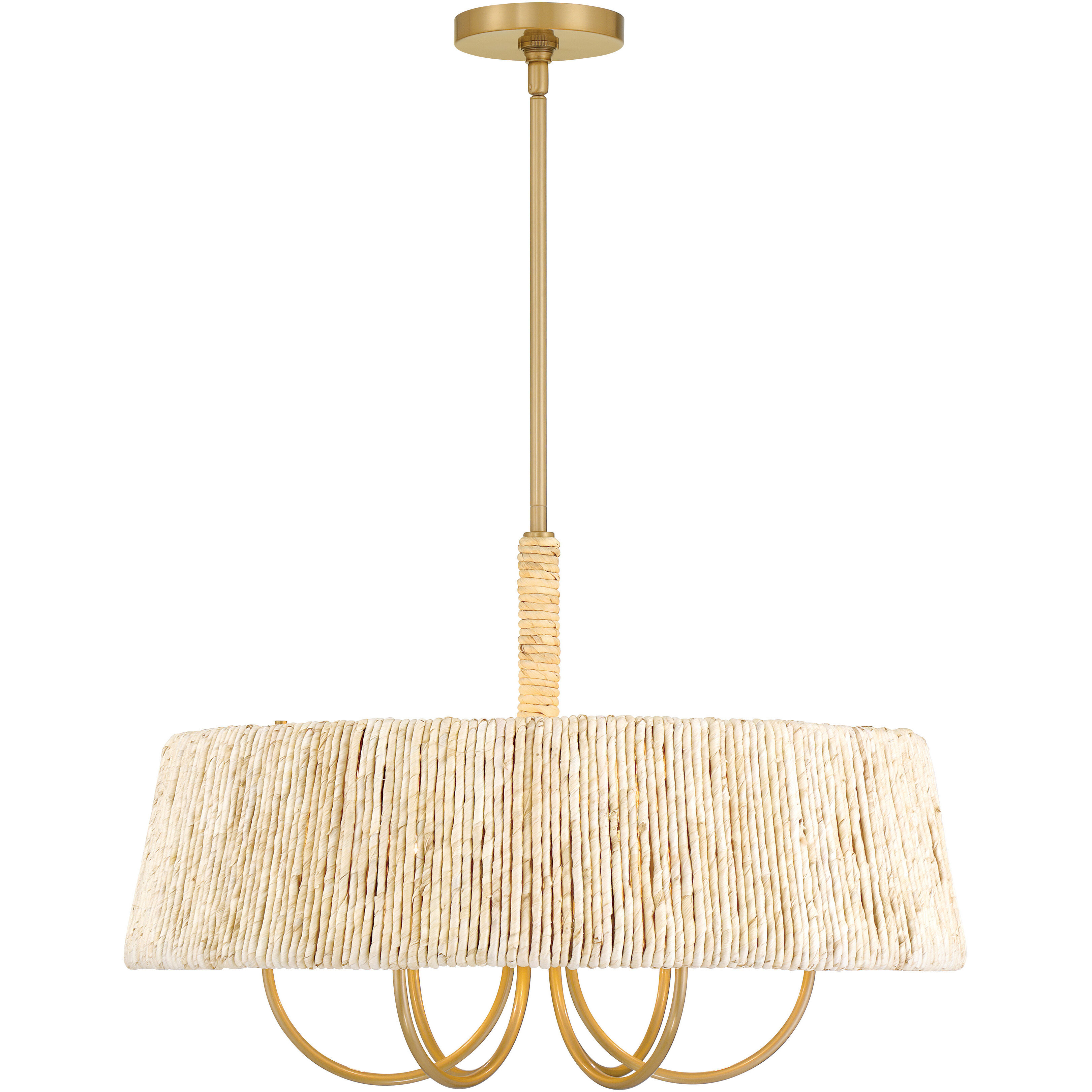 Hellia 6 Light 24 inch Legacy Brass Pendant Ceiling Light