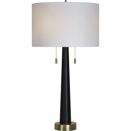 Dane 35 inch 100.00 watt Matte Black and Antique Brass Table Lamp Portable Light