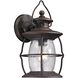 Village Lantern 1 Light 13 inch Weathered Bronze Outdoor Wall Sconce