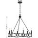 Minette 6 Light 28 inch Matte Black Chandelier Ceiling Light