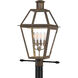 Rue De Royal 4 Light 26 inch Industrial Bronze Outdoor Post Lantern