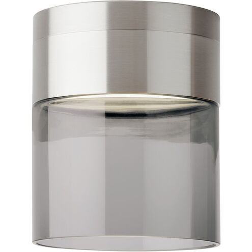 Sean Lavin Manette LED 5 inch Satin Nickel Flush Mount Ceiling Light in Transparent Smoke Glass, LED 2700K 277V, Integrated LED