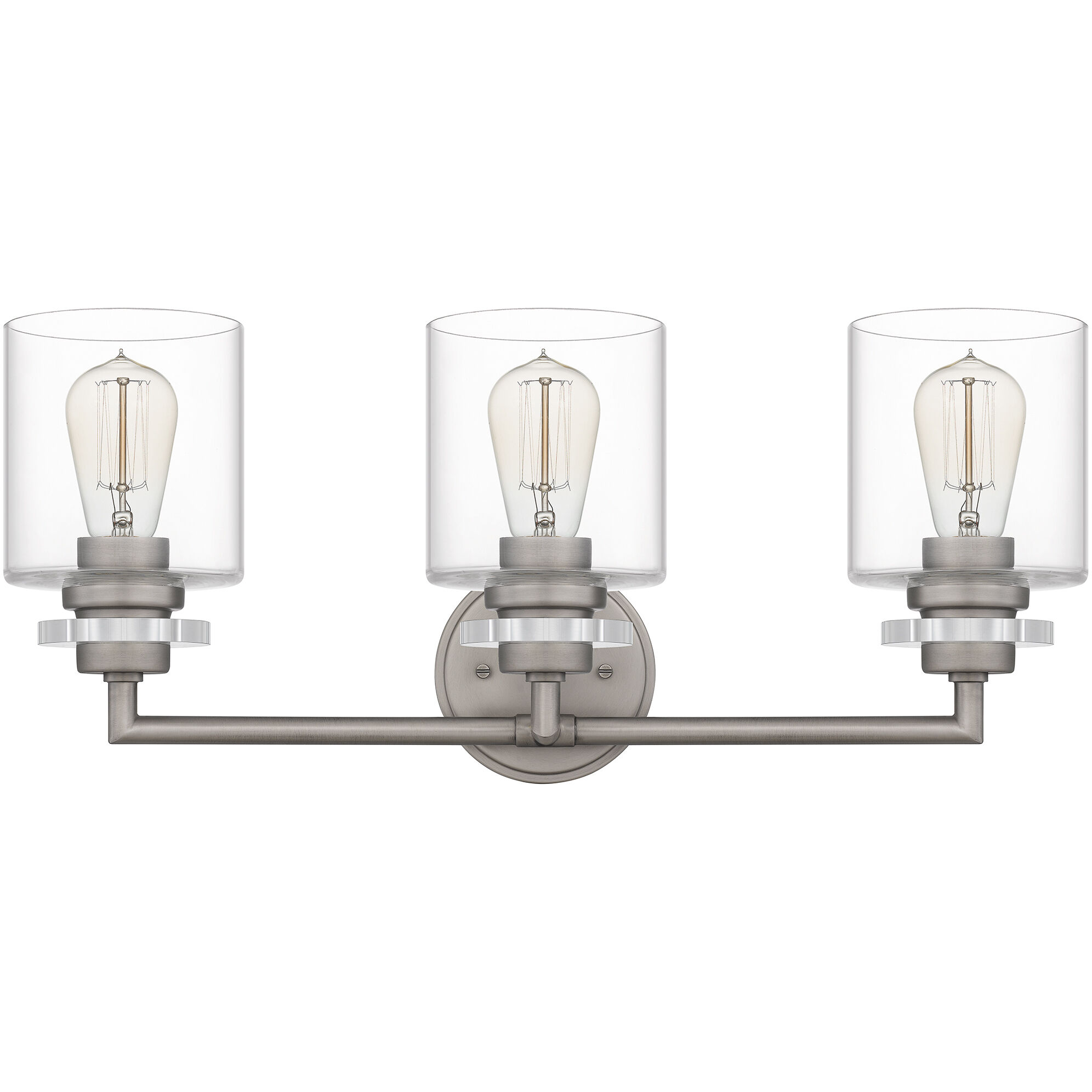 Jaspar 3 Light 23 inch Antique Nickel Bath Light Wall Light