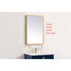 Pier 30 X 18 inch Brass LED Mirror