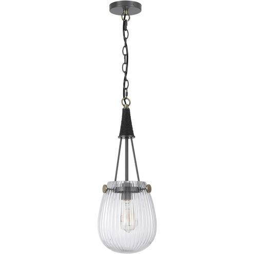 Cordoba 1 Light 8.25 inch Iron Grey and Antique Brass Pendant Ceiling Light