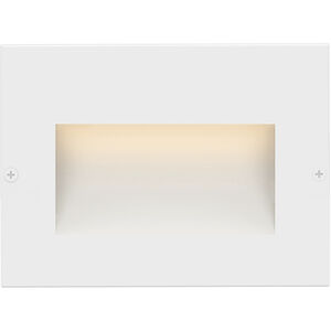 Taper 12v 1.90 watt Satin White Landscape Step Light, Horizontal