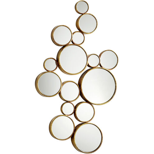 Bubbles 41 X 24 inch Gold Wall Mirror