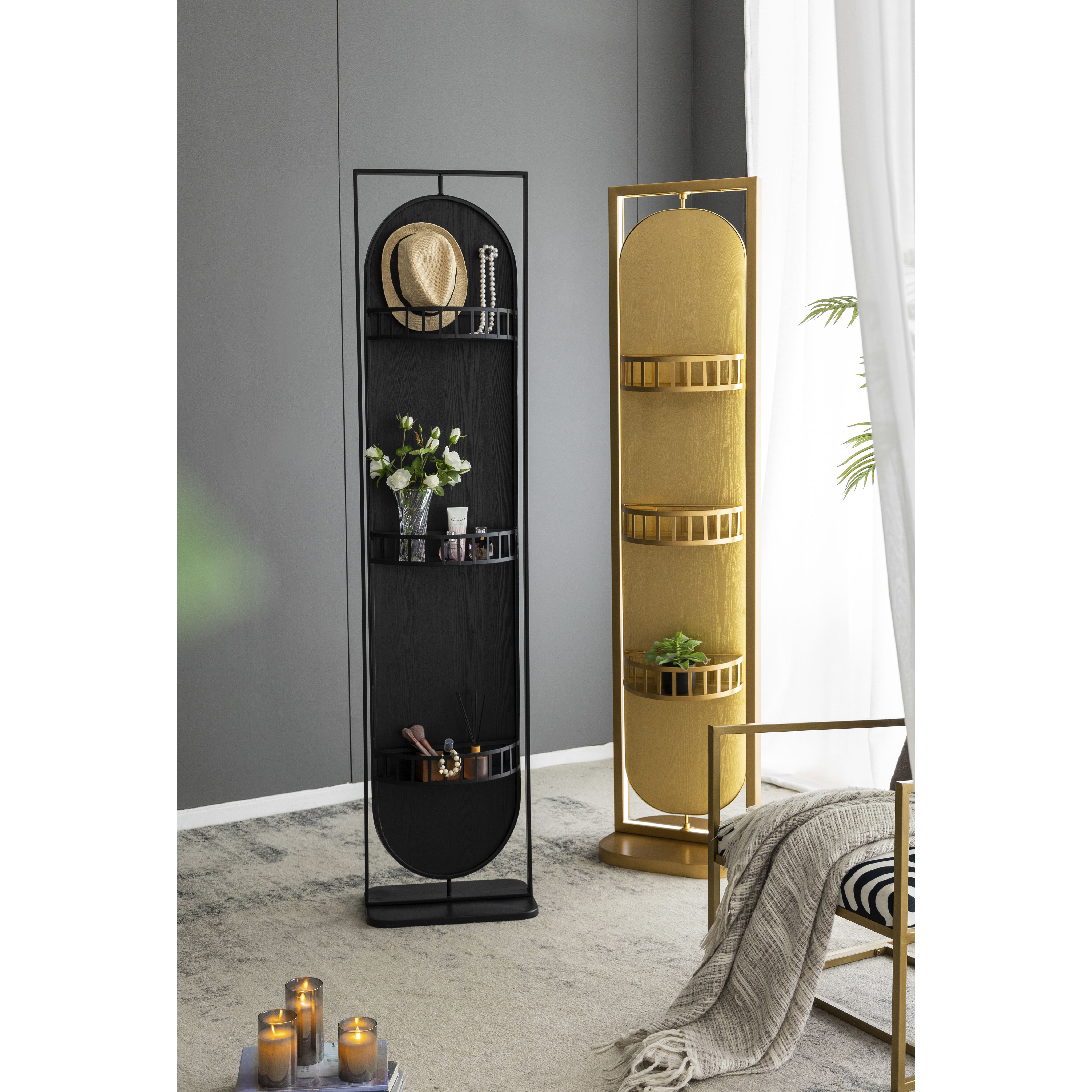 Full 77.8 X 18.1 inch Black Mirror