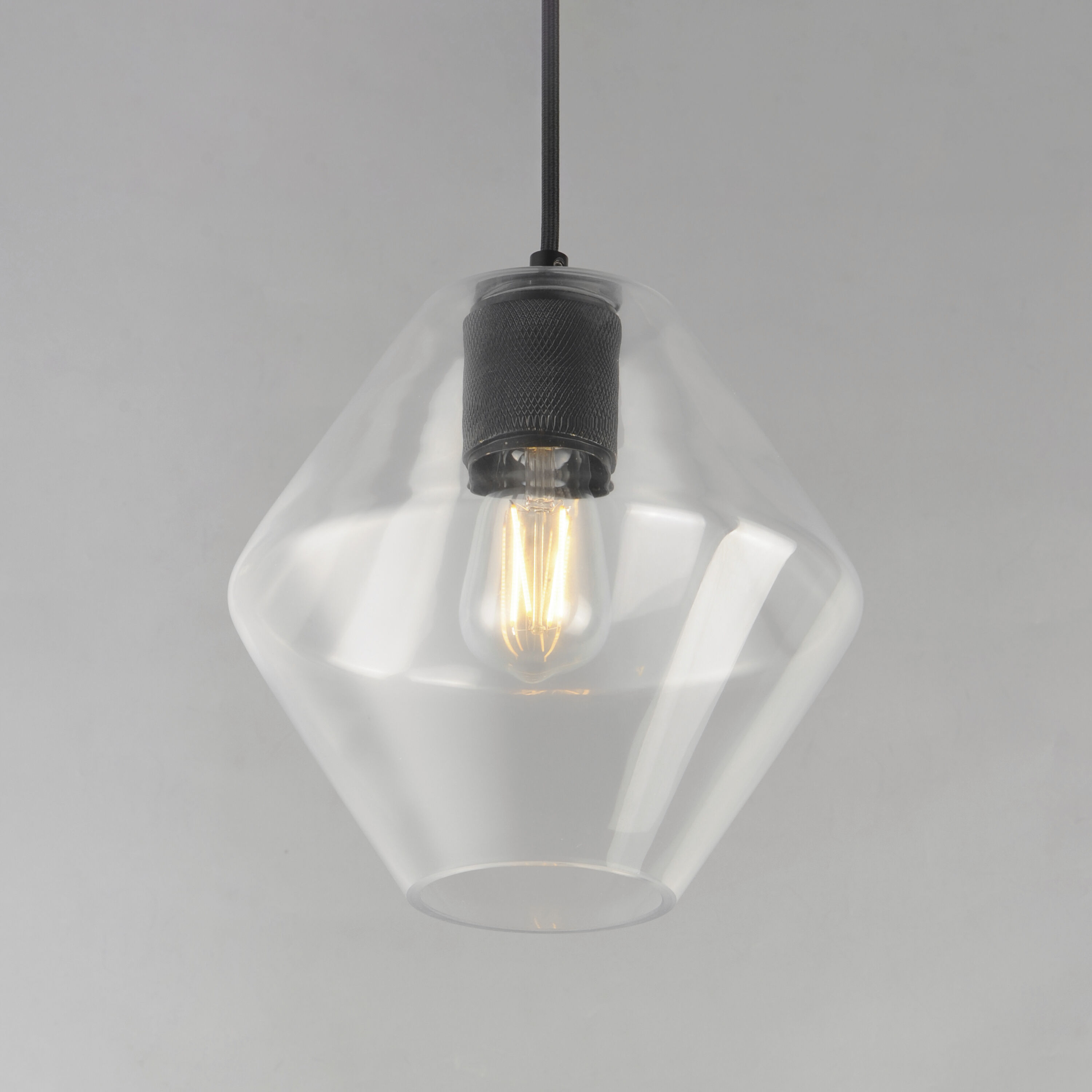 Geode 1 Light 9.5 inch Black Single Pendant Ceiling Light