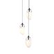 Liquid LED 14 inch Satin Black Pendant Ceiling Light in White Glass