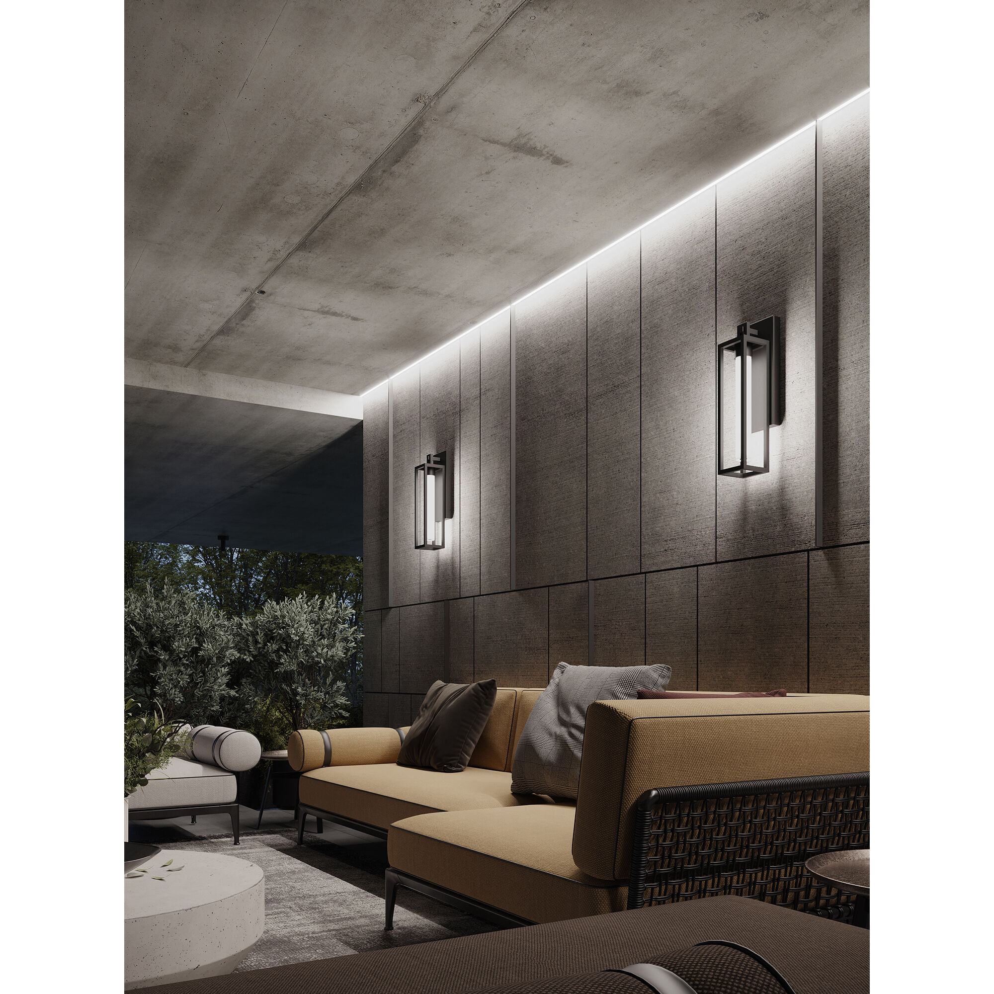 Avery LED 24 inch Black Outdoor Wall Sconce