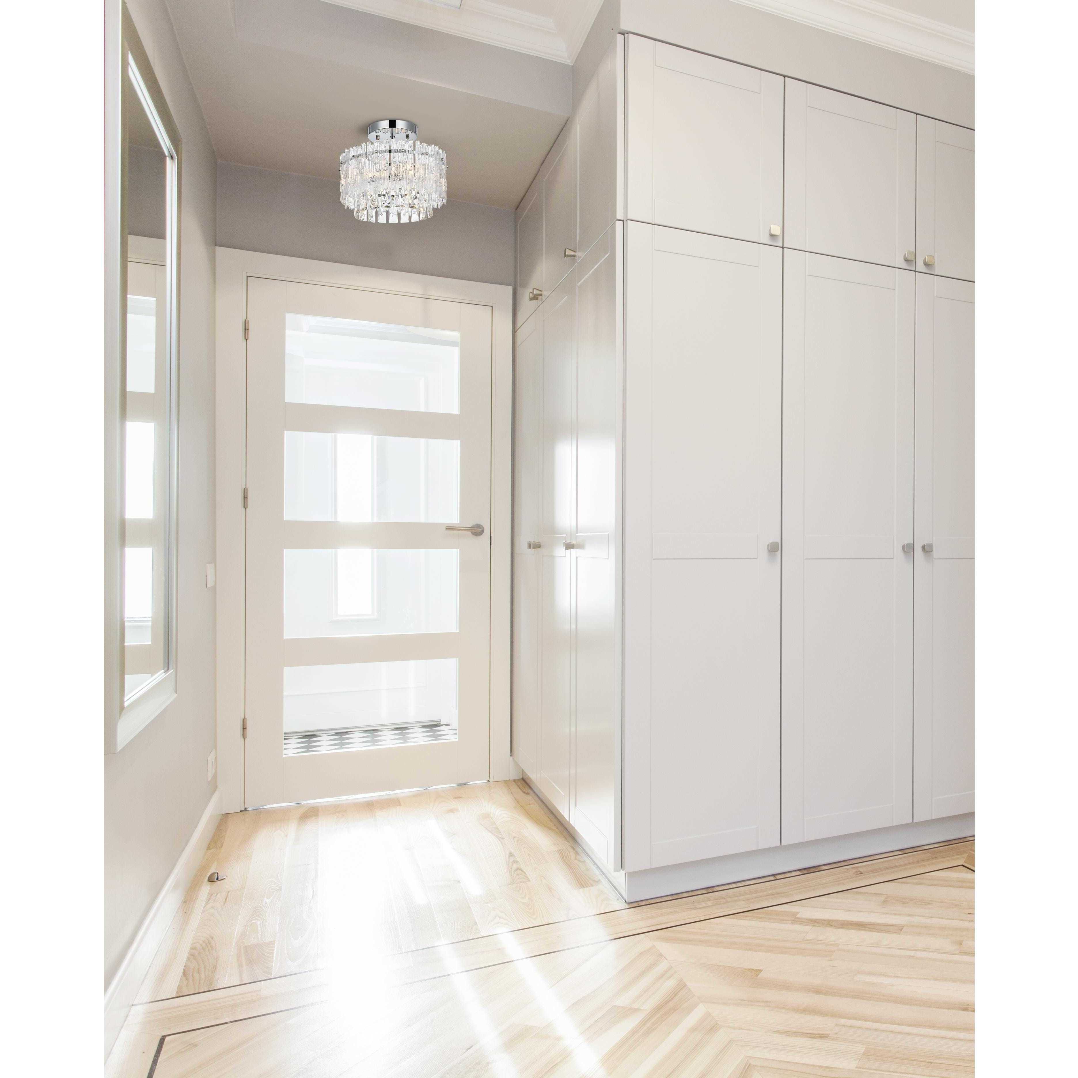 Emilia 3 Light 12 inch Chrome Flush Mount Ceiling Light