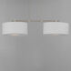 Bongo 2 Light 42 inch Satin Nickel Linear Pendant Ceiling Light