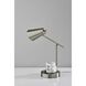 Cup Warming 14.5 inch 40 watt Brushed Steel Desk Lamp Portable Light, Simplee Adesso