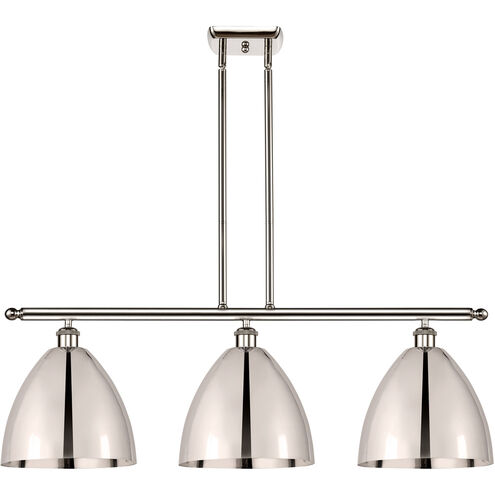 Ballston Plymouth Dome 3 Light 36 inch Polished Chrome Island Light Ceiling Light in Matte Seafoam