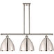 Ballston Plymouth Dome 3 Light 36 inch Polished Chrome Island Light Ceiling Light in Matte Seafoam