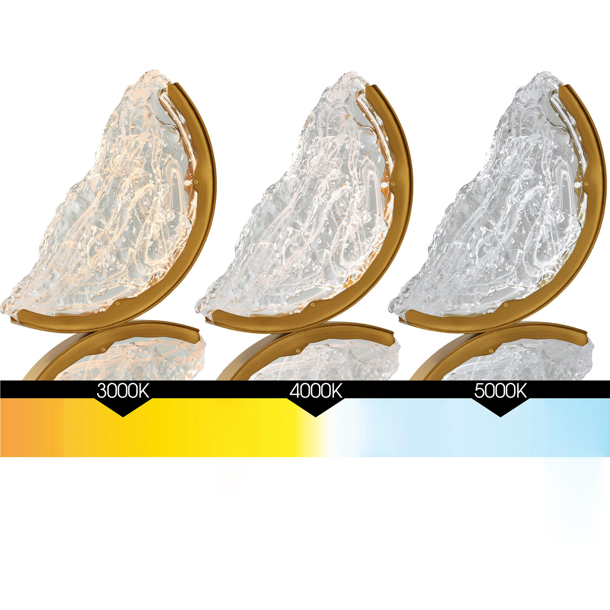 Moon LED 70 inch Brass Chandelier Ceiling Light