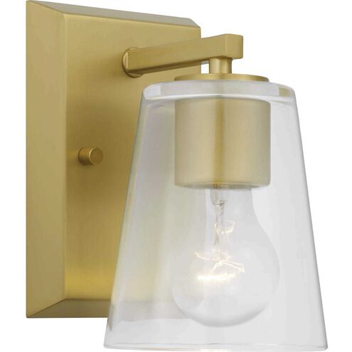 Vertex 1 Light 4.75 inch Brushed Gold Bath Light Wall Light