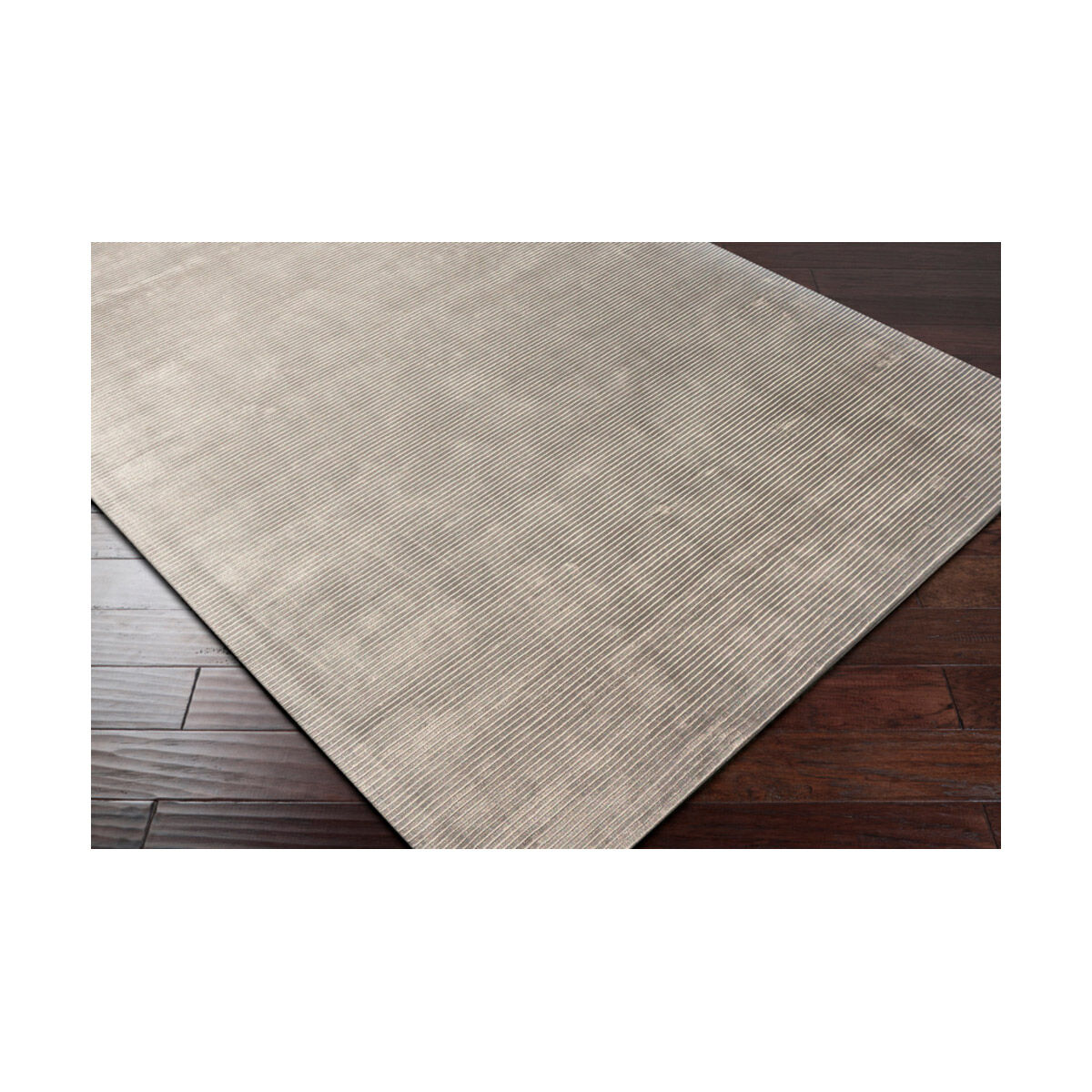 Kuria 90 X 60 inch Medium Gray Rugs, Tencel and Cotton