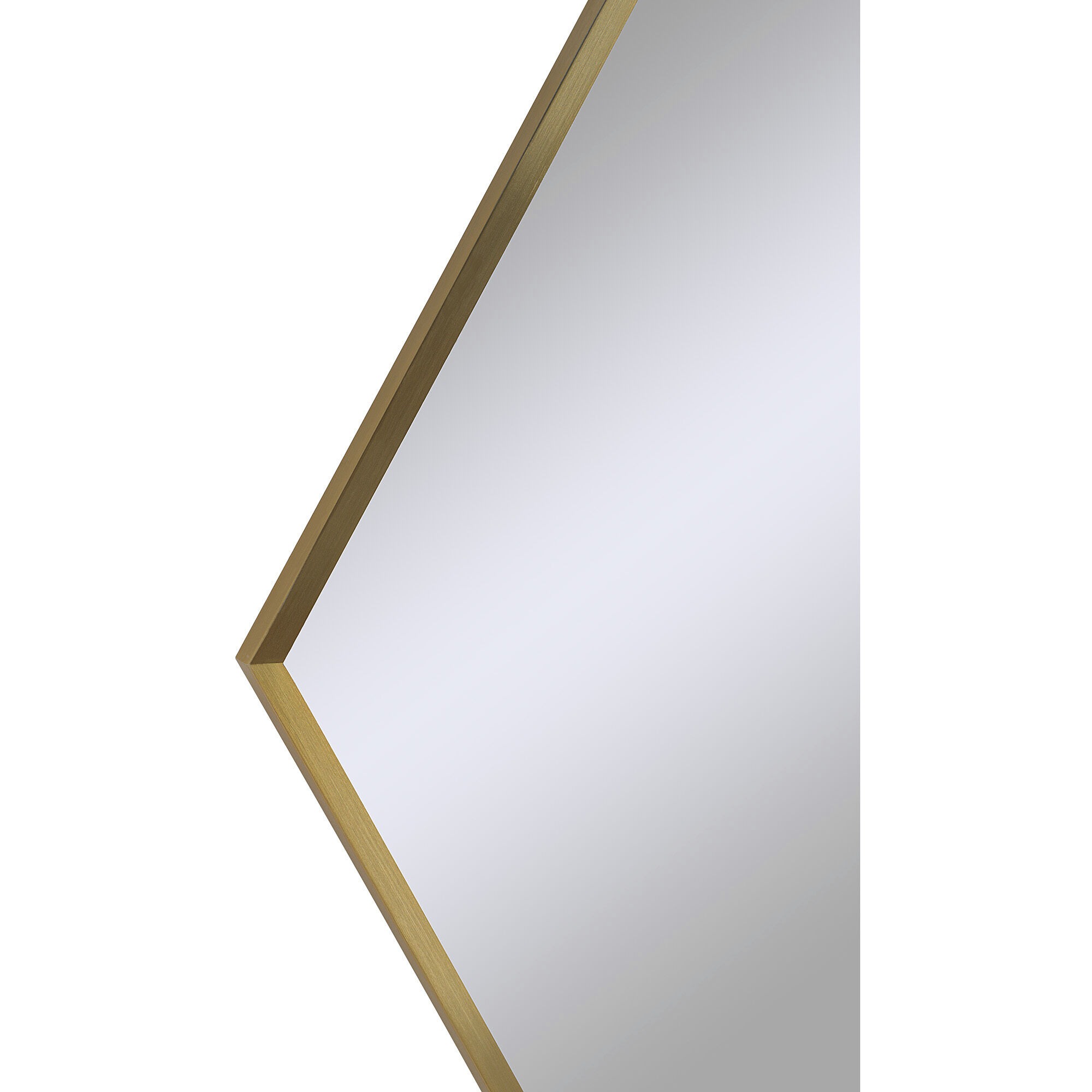 Devika 41 X 31 inch Clear and Satin Brass Wall Mirror