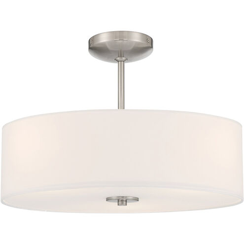 Mid Town LED 18 inch Brushed Steel Pendant / Semi-Flush Ceiling Light