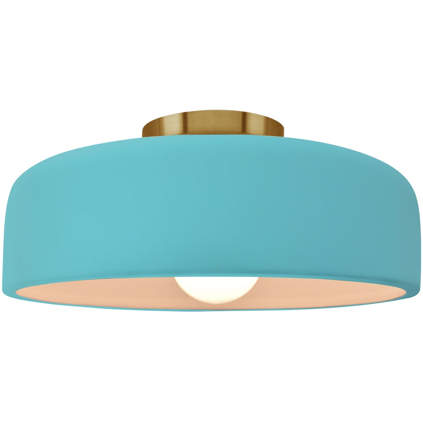Radiance Collection - Spire 1 Light 10 inch Reflecting Pool Semi-Flush Ceiling Light, Form+Finish+Function
