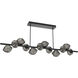 Mesa LED 72 inch Matte Black Chandelier Ceiling Light in 3000K LED, Smoke, Twisted Branch