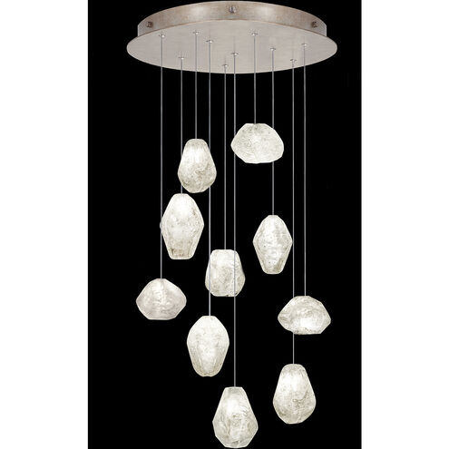 Natural Inspirations 10 Light 22 inch Gold Pendant Ceiling Light in Clear Quartz Studio Glass 3