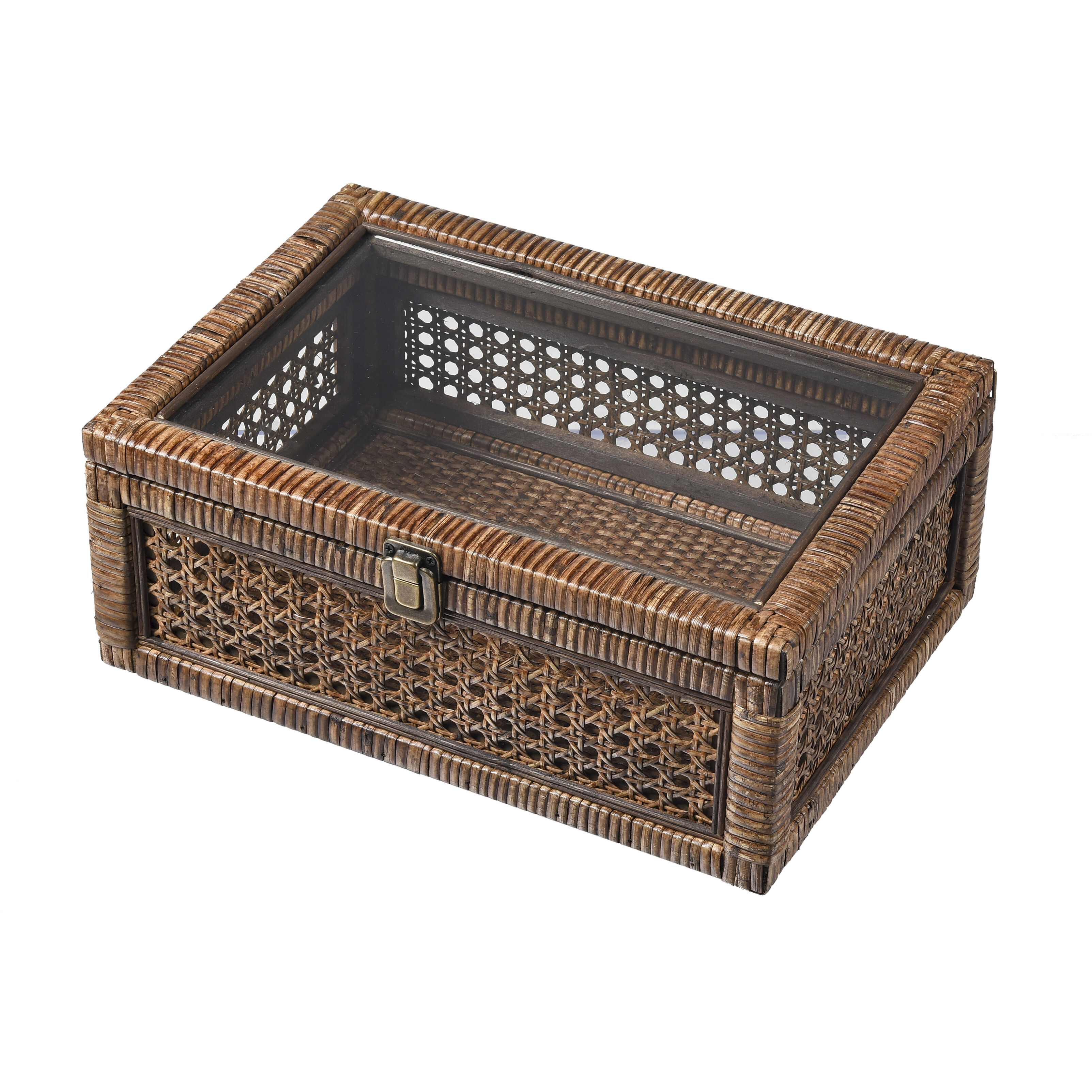 Bowman 13.5 X 9.5 inch Rich Brown with Clear and Aged Bronze Box, Set of 2