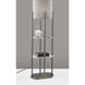 Norman 61 inch 100.00 watt Brushed Steel Floor Lamp Portable Light, with Shelf