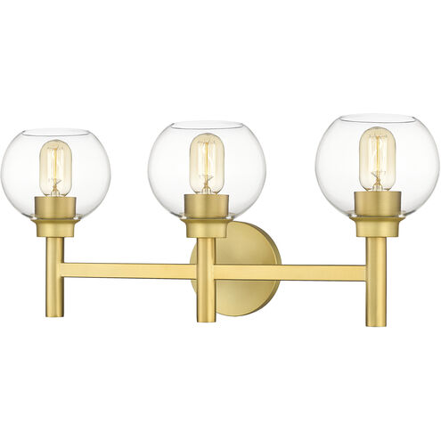 Sutton 3 Light 24 inch Brushed Gold Vanity Light Wall Light