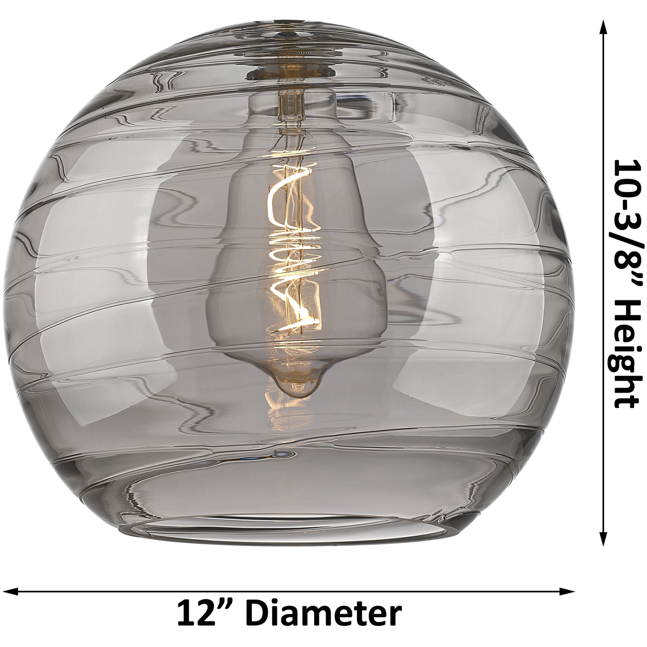 Ballston X-Large Deco Swirl LED 12 inch White and Polished Chrome Pendant Ceiling Light, Ballston