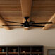 Melia 65 inch Matte Black Outdoor Ceiling Fan