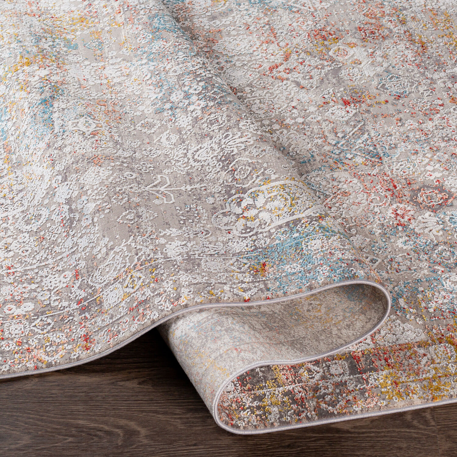 Solar 134 X 90 inch Gray Rug in 8 x 11, Rectangle