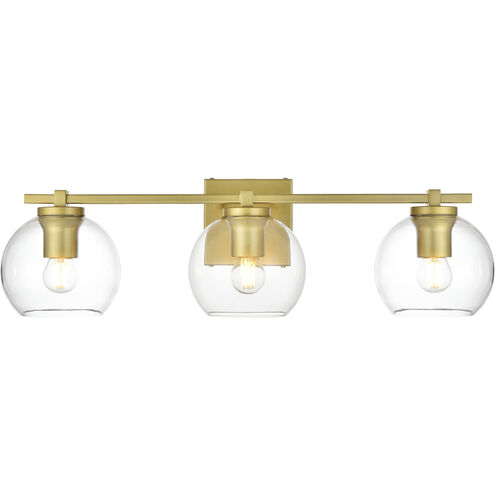 Juelz 3 Light 24 inch Brass Bath Sconce Wall Light