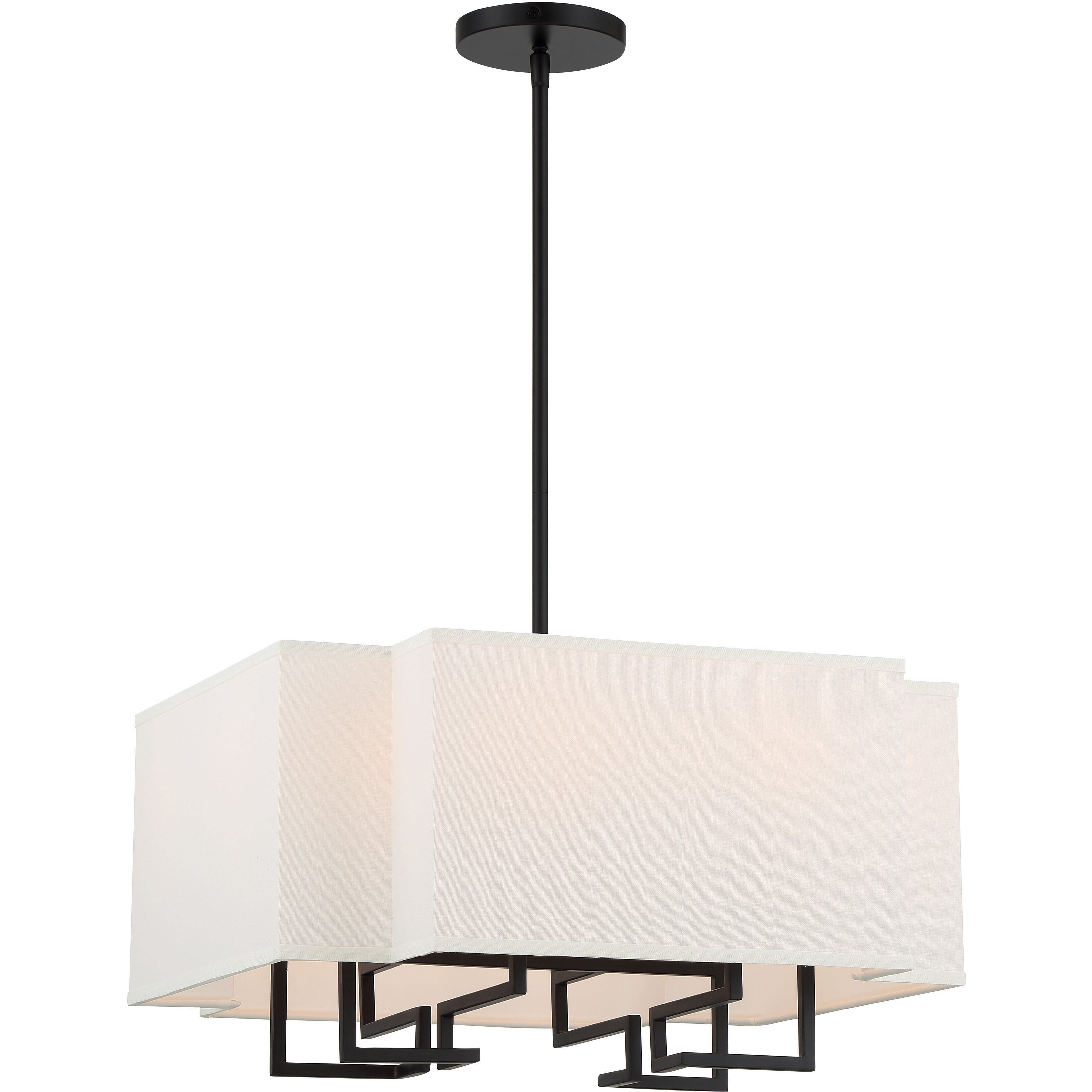 Upham Estates 8 Light 20 inch Coal /Polished Nickel Pendant Ceiling Light