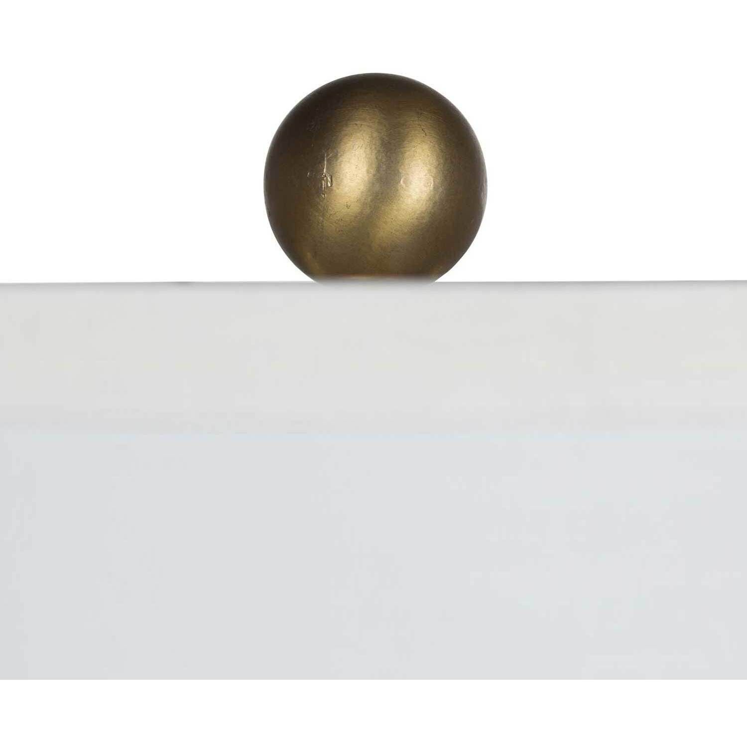 Luca 29 inch Blue & White Painted Ceramic / Antique Brass Table Lamp Portable Light