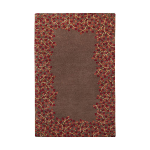 Athena 144 X 108 inch Red and Brown Area Rug, Wool