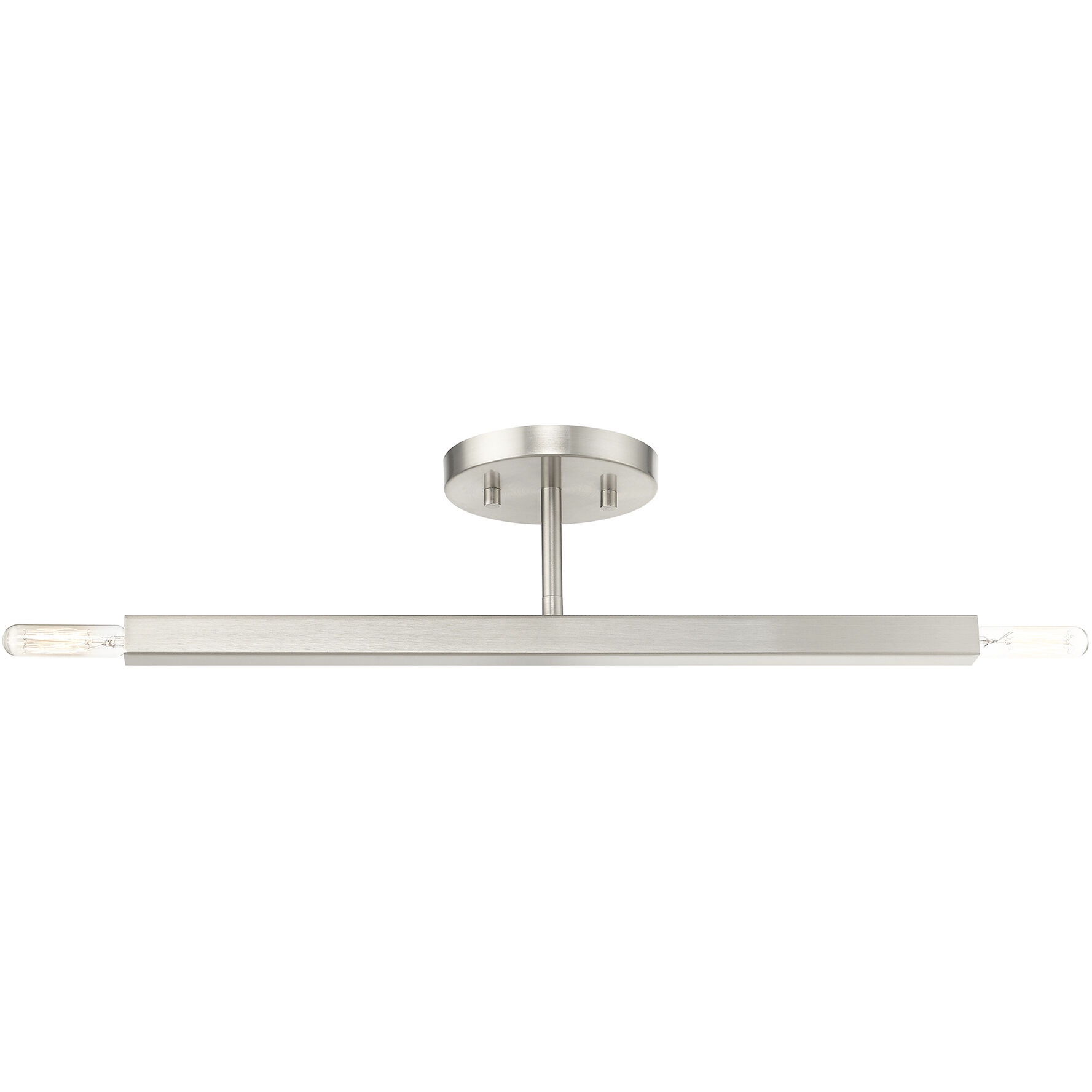 Monaco 2 Light 5.13 inch Brushed Nickel Semi-Flush Ceiling Light