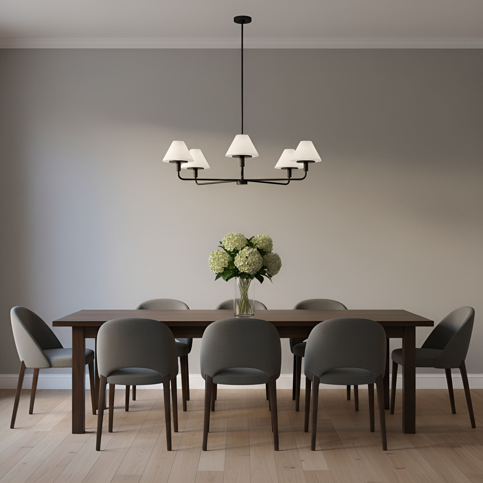 Mendota 5 Light 40 inch Midnight Black Chandelier Ceiling Light