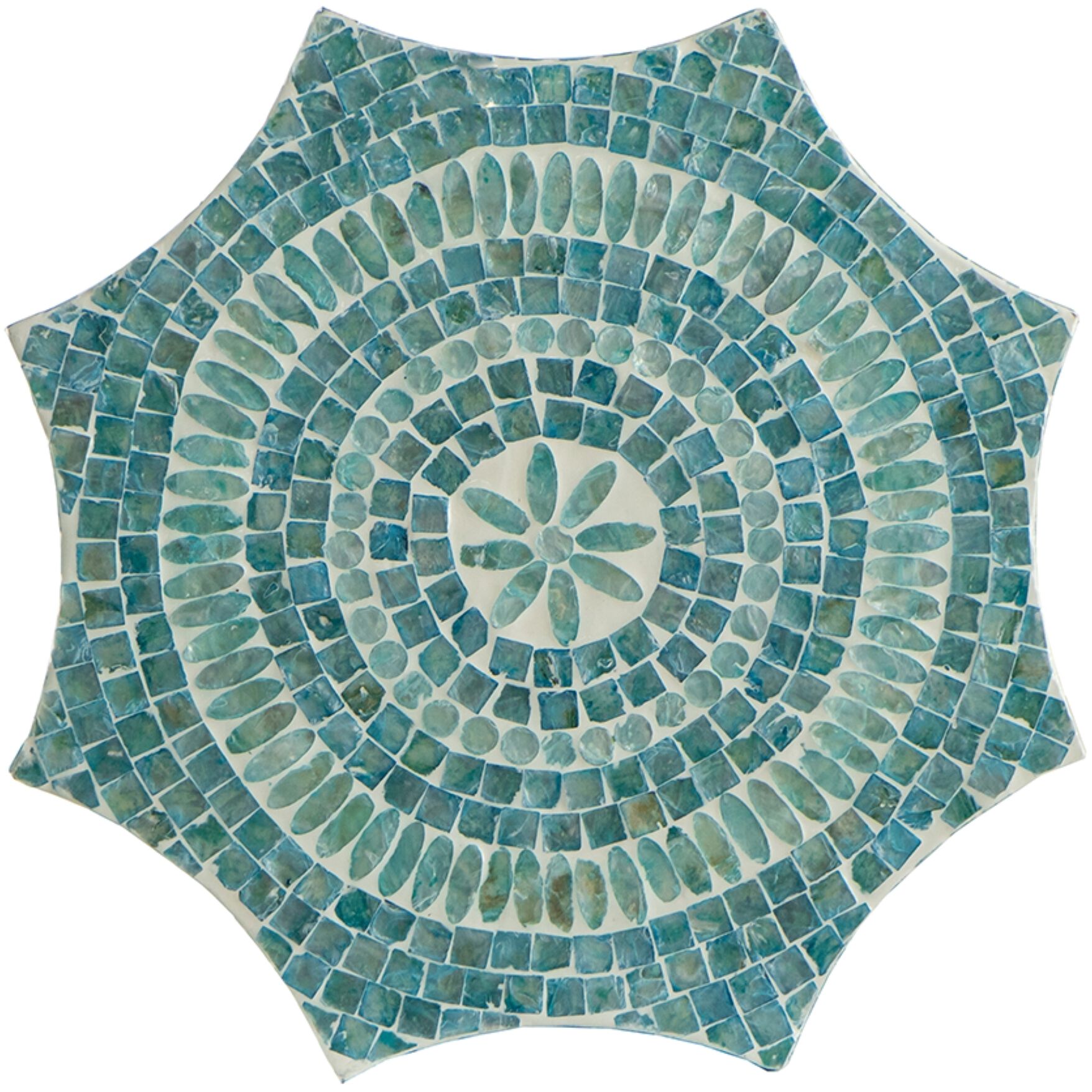 Starburst 19.7 inch Turquoise Stool, Starburst