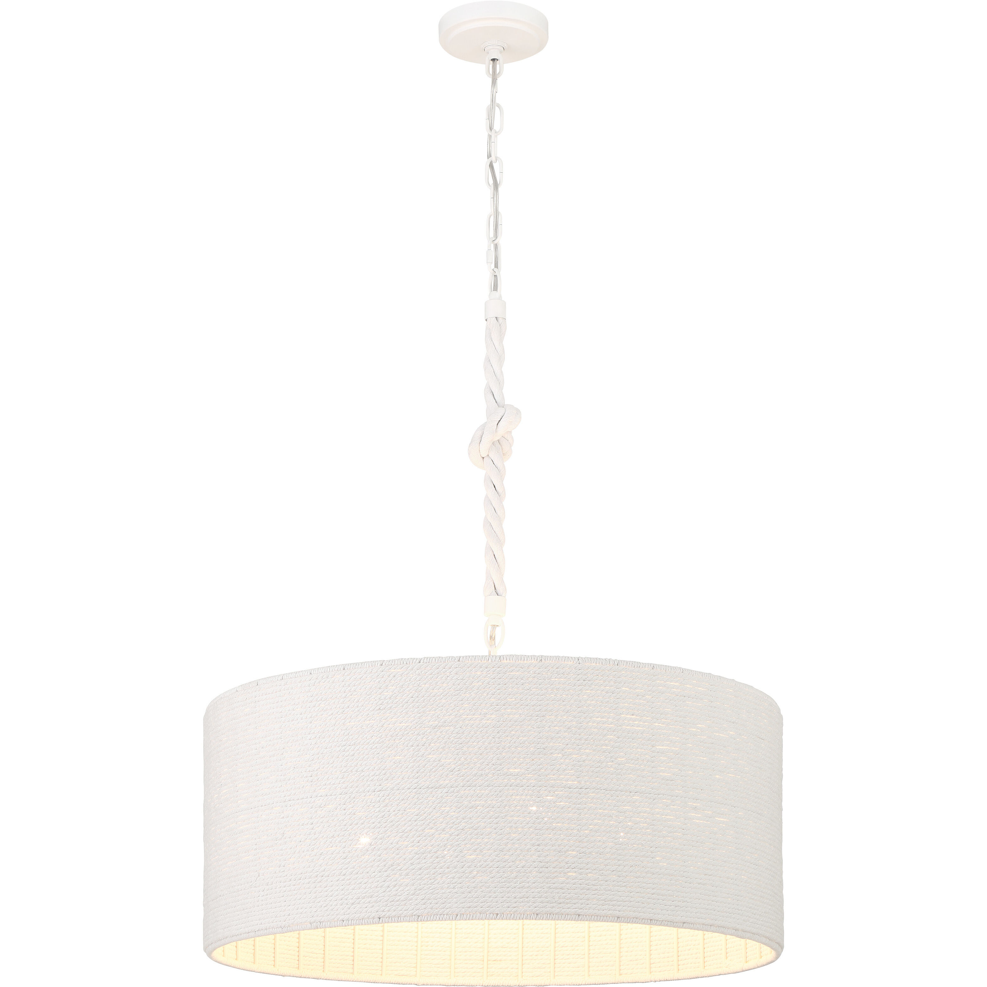 Lodelle 4 Light 24 inch Matte White Pendant Ceiling Light