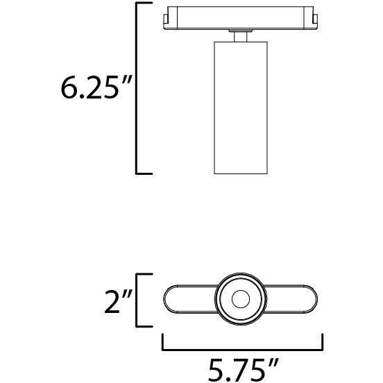 Continuum - Track 1 Light 120 White Track Light Ceiling Light