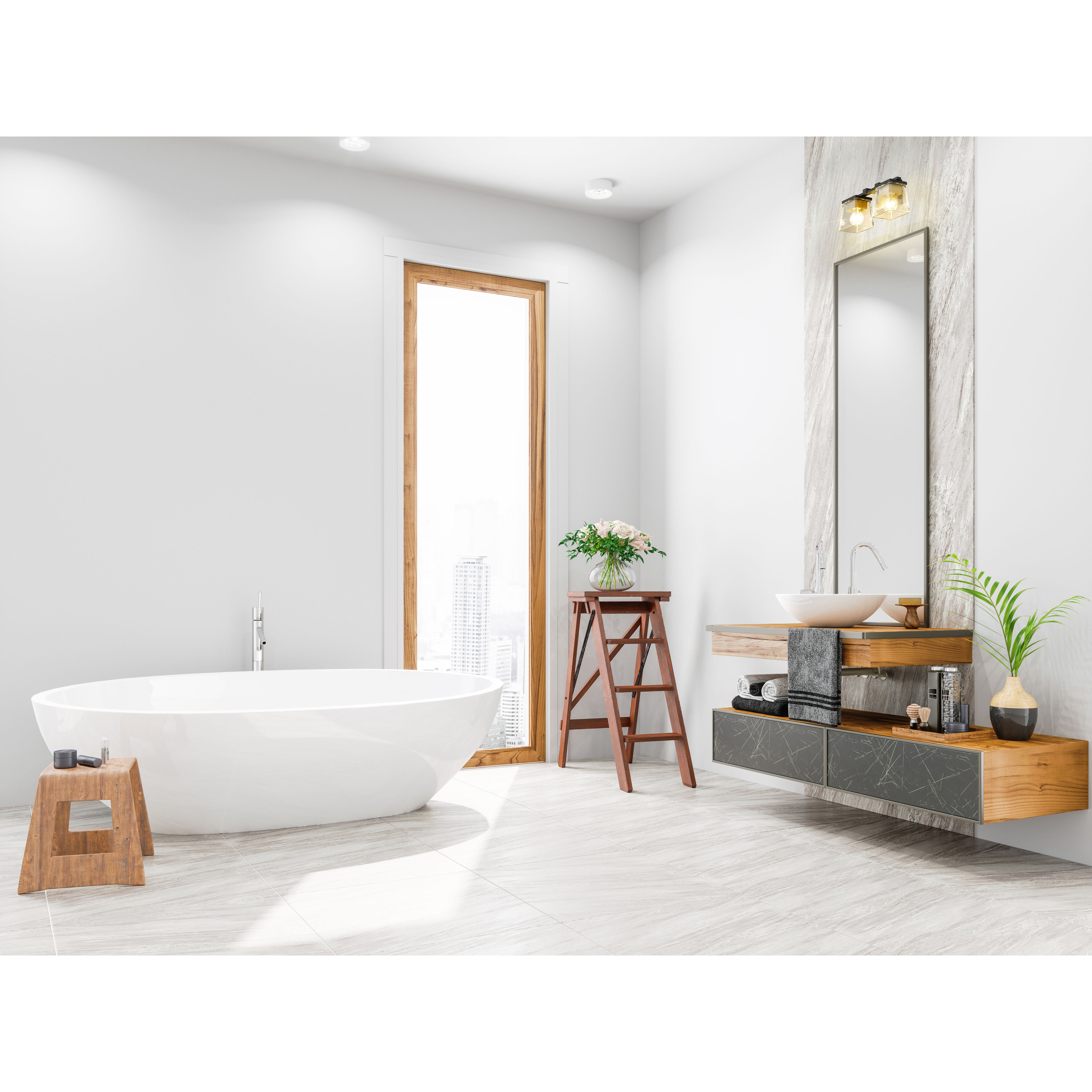 Bleeker Street 2 Light 14 inch Matte Black and Olde Brass Vanity Wall Light