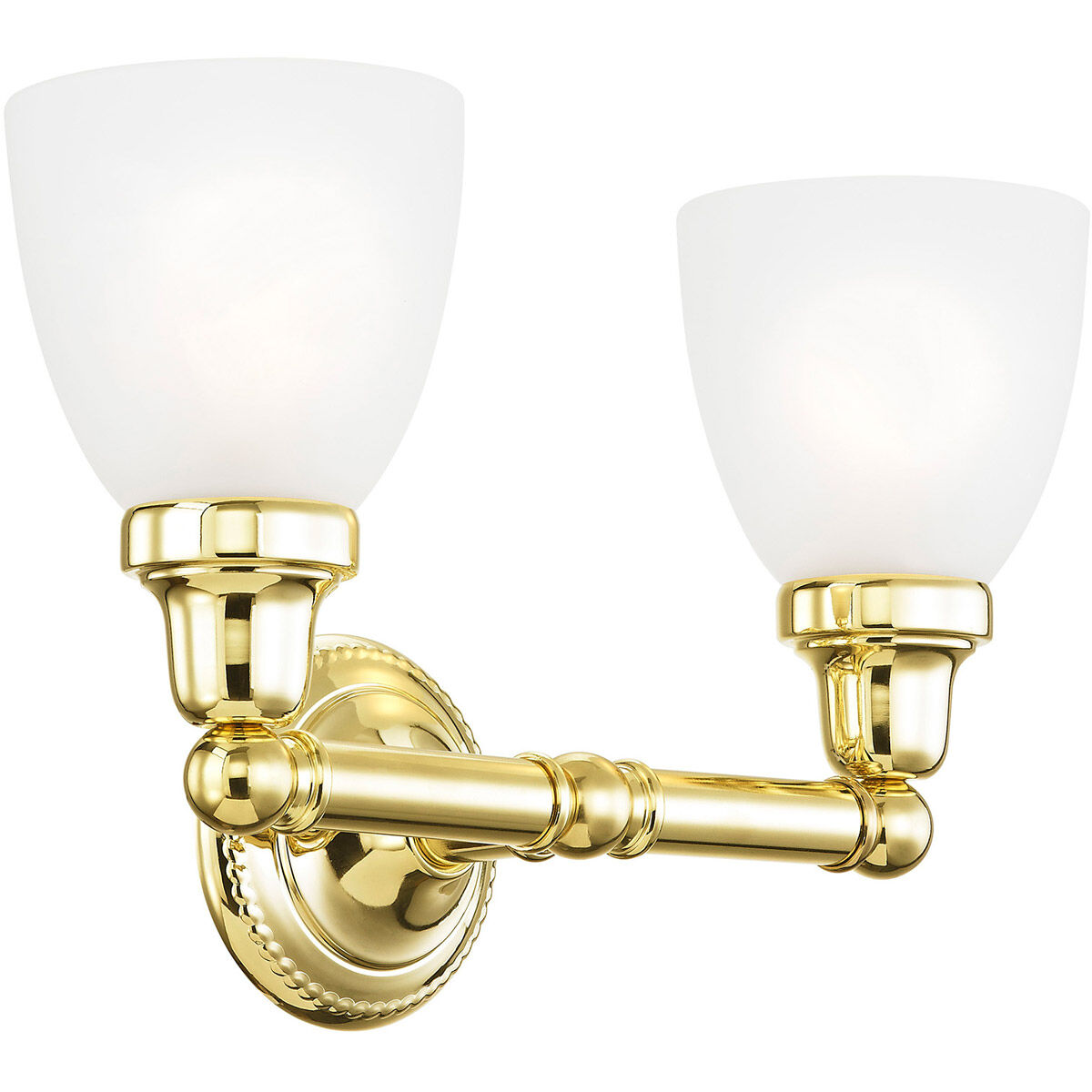 Classic 2 Light 16 inch Polished Brass Bath Vanity Wall Light