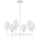Broche 6 Light 32 inch Matte White Chandelier Ceiling Light