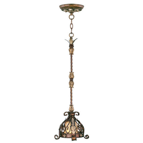 Pomplano 1 Light 10 inch Palacial Bronze with Gilded Accents Mini Pendant Ceiling Light
