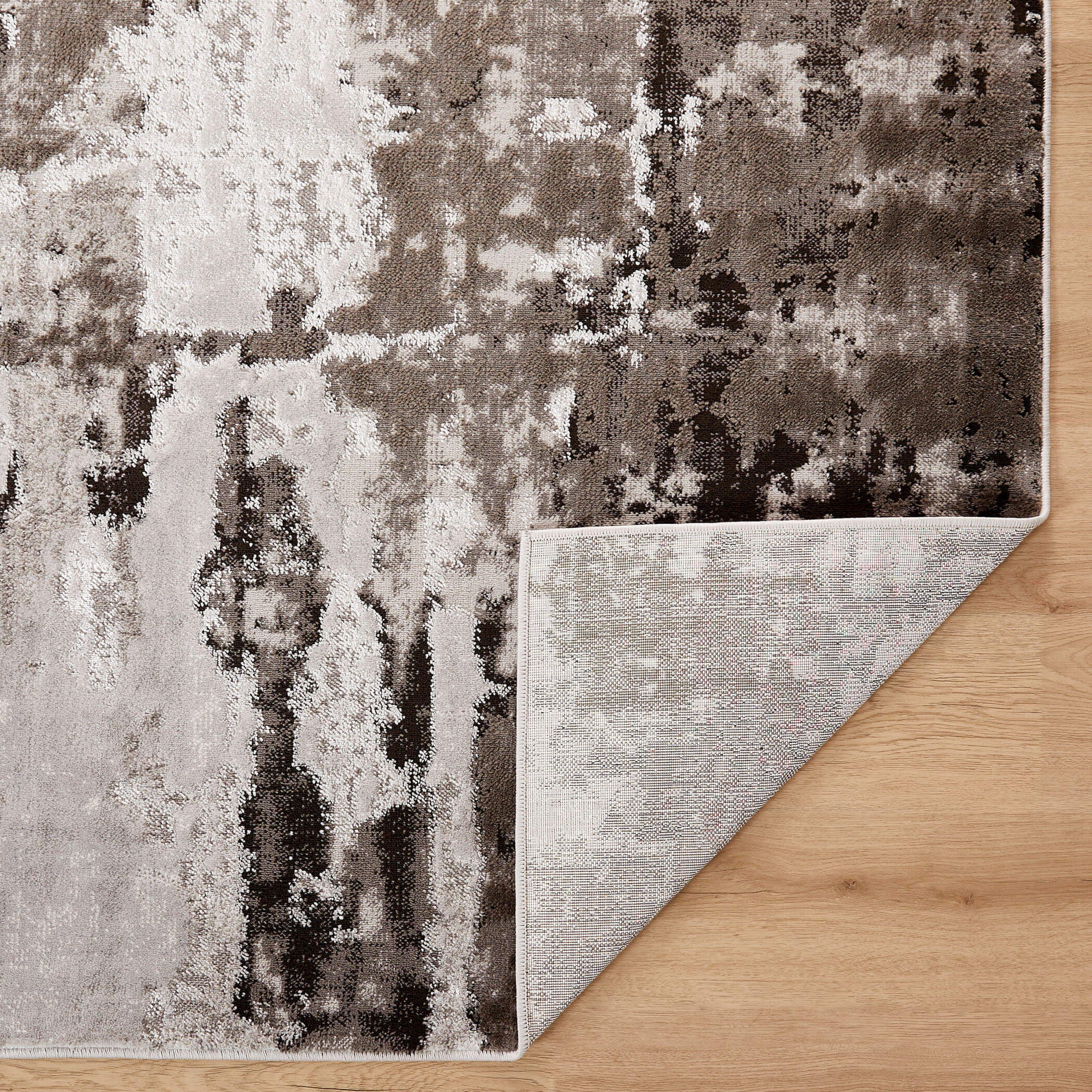 Ayda 90 X 63 inch Black/Grey Rug in 5 x 7